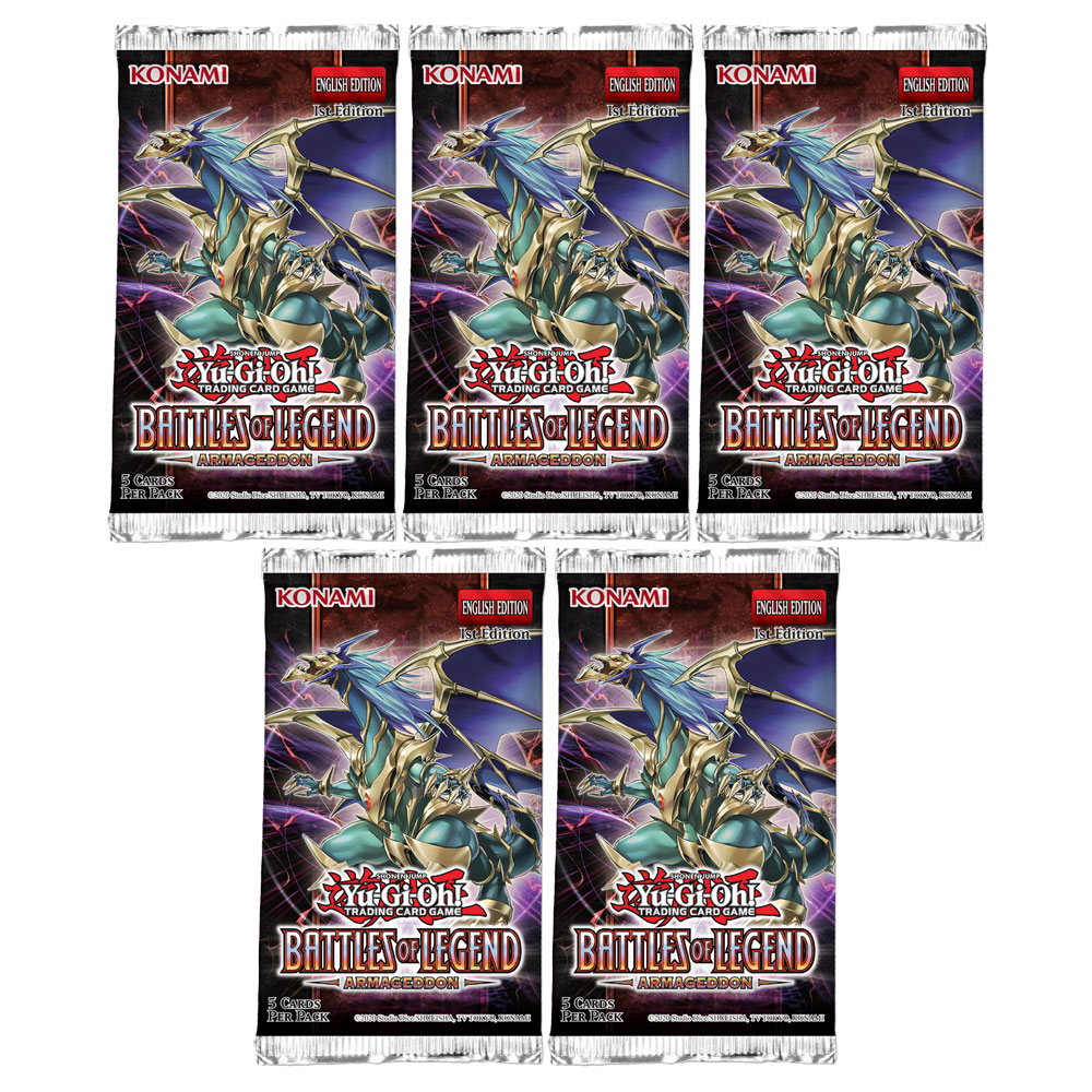 Yu-Gi-Oh Cards - Battles of Legend: Armageddon - Booster PACKS (5 Pack Lot)