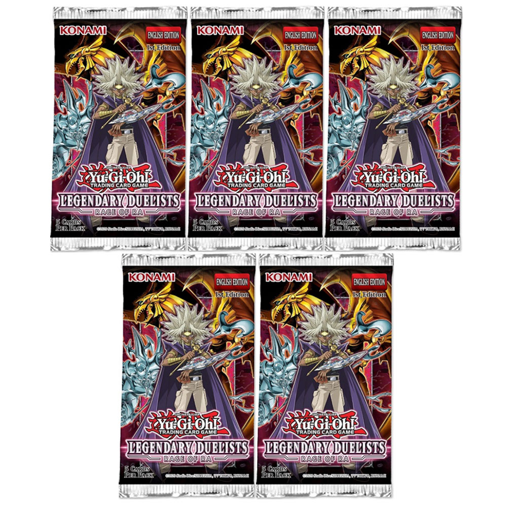 Yu-Gi-Oh Cards - Legendary Duelists: Rage of Ra - Booster Packs (5 Pack Lot)