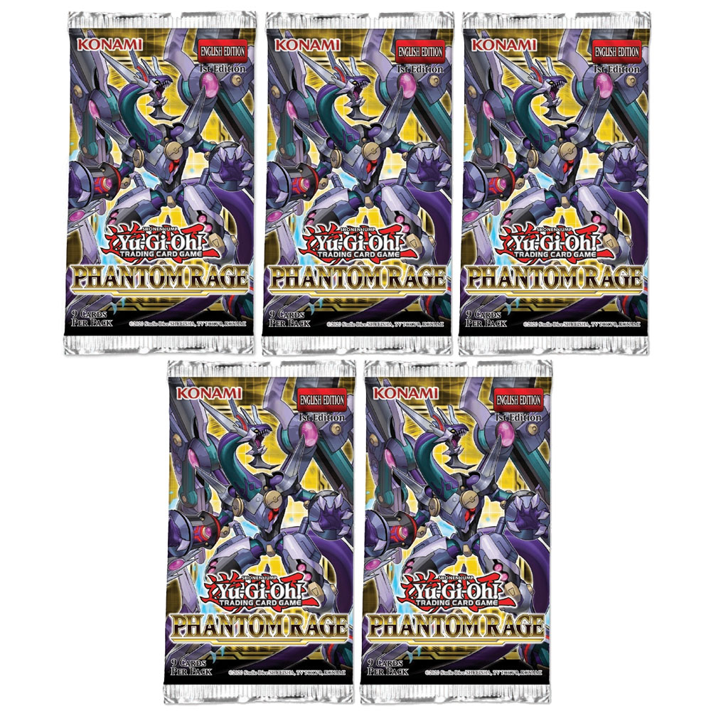 Yu-Gi-Oh Cards - Phantom Rage - Booster PACKS (5 Pack Lot)