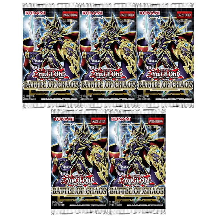 Yu-Gi-Oh Cards - Battle of Chaos - Booster PACKS (5 Pack Lot)
