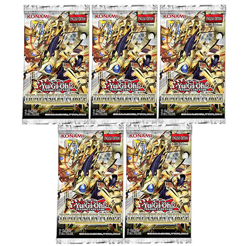 Yu-Gi-Oh Cards - Dimension Force - Booster PACKS (5 Pack Lot):  BBToyStore.com - Toys, Plush, Trading Cards, Action Figures & Games online  retail store shop sale