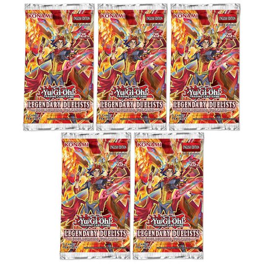 Yu-Gi-Oh Cards - Legendary Duelists: Soulburning Volcano - Booster PACKS (5  Pack Lot): BBToyStore.com - Toys, Plush, Trading Cards, Action Figures &  Games online retail store shop sale