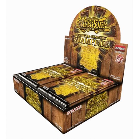 yugioh quarter century stampede cards Yu-Gi-Oh Cards - Quarter Century Stampede [RA04] - BOOSTER BOX [24 Packs]:  BBToyStore.com