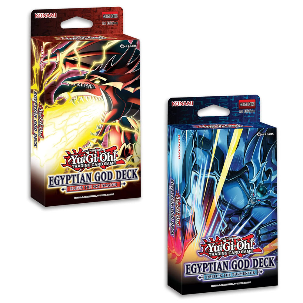 Yu-Gi-Oh Egyptian God Structure Decks - SET OF 2 (Slifer the Sky Dragon & Obelisk the Tormentor)