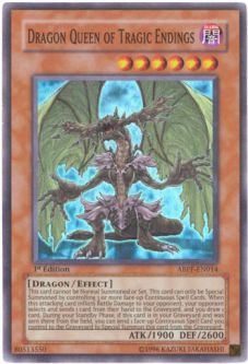 Yu-Gi-Oh Card - ABPF-EN014 - DRAGON QUEEN OF TRAGIC ENDINGS (super rare holo)