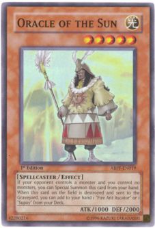 Yu-Gi-Oh Card - ABPF-EN019 - ORACLE OF THE SUN (super rare holo)