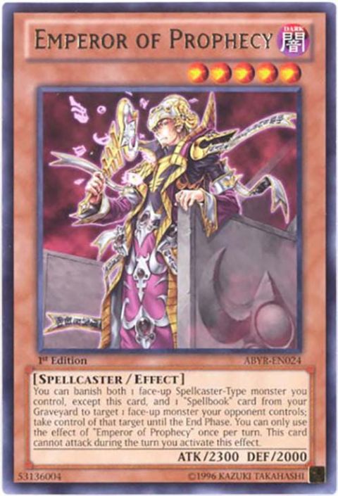 Yu-Gi-Oh Card - ABYR-EN024 - EMPEROR OF PROPHECY (rare): BBToyStore.com -  Toys, Plush, Trading Cards, Action Figures & Games online retail store shop  sale