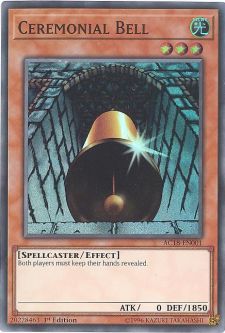 Yu-Gi-Oh Card - AC18-EN001 - CEREMONIAL BELL (super rare holo)