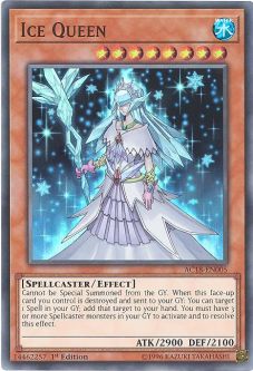 Yu-Gi-Oh Card - AC18-EN005 - ICE QUEEN (super rare holo)