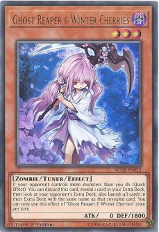 Yu-Gi-Oh Card - AC18-EN022 - GHOST REAPER & WINTER CHERRIES (ultra rare holo)