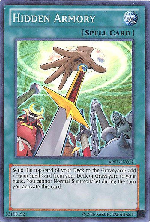 Yu-Gi-Oh Card - AP01-EN012 - HIDDEN ARMORY (super rare holo)