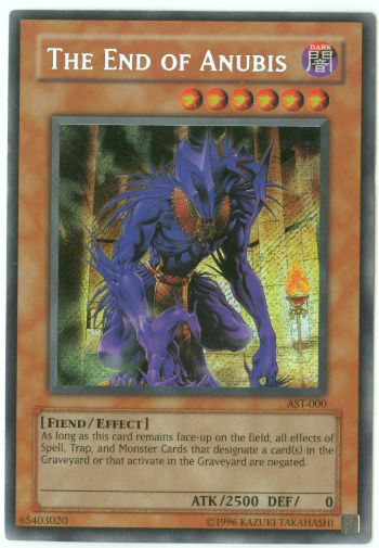 Yu-Gi-Oh Card - AST-000 - THE END OF ANUBIS (secret rare holo)