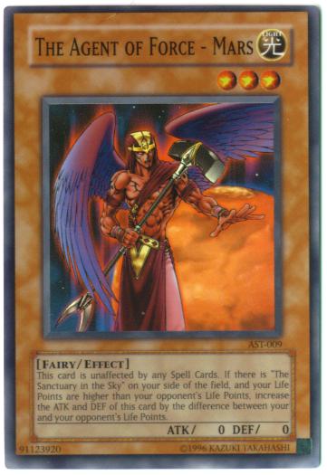 Yu-Gi-Oh Card - AST-009 - THE AGENT OF FORCE - MARS (super rare holo)