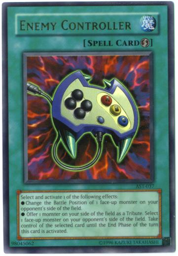 Yu-Gi-Oh Card - AST-037 - ENEMY CONTROLLER (ultra rare holo)