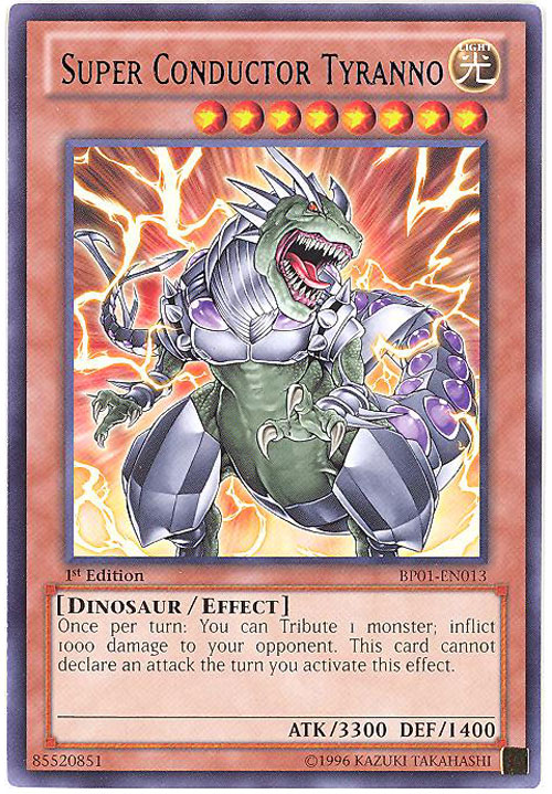 Yu-Gi-Oh Card - BP01-EN013 - SUPER CONDUCTOR TYRANNO (rare): BBToyStore ...