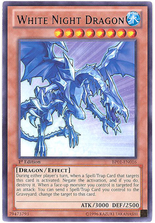 Yu-Gi-Oh Card - BP01-EN016 - WHITE NIGHT DRAGON (rare)
