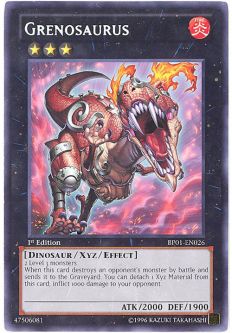 Yu-Gi-Oh Card - BP01-EN026 - GRENOSAURUS (rare)