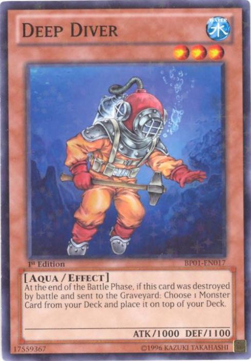 Yu-Gi-Oh Card - BP01-EN017 - DEEP DIVER (common): BBToyStore.com - Toys,  Plush, Trading Cards, Action Figures & Games online retail store shop sale