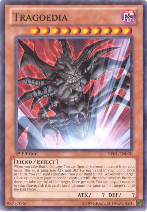 Yu-Gi-Oh Card - BP01-EN020 - TRAGOEDIA (rare): BBToyStore
