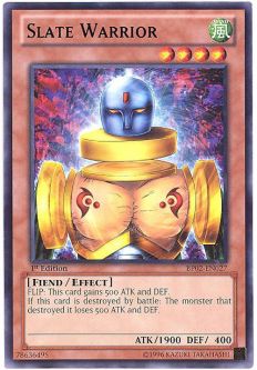 Yu-Gi-Oh Card - BP02-EN027 - SLATE WARRIOR (rare)