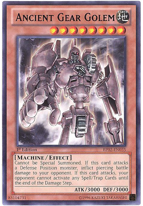 ancient yugioh cards Ultimate Gear Golem [LED2-EN036] Common Oh trading and collectible card game (TCG/CCG) Yu-Gi-Oh Card - BP02-EN035 -