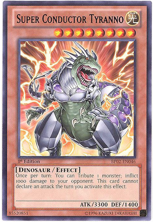 Yu-Gi-Oh Card - BP02-EN046 - SUPER CONDUCTOR TYRANNO (rare): BBToyStore ...
