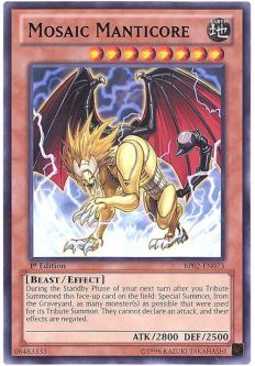 Yu-Gi-Oh Card - BP02-EN073 - MOSAIC MANTICORE (rare)