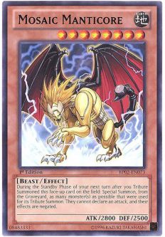 Yu-Gi-Oh Card - BP02-EN073 - MOSAIC MANTICORE (rare)