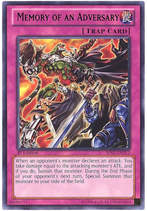 Yu-Gi-Oh Card - BP02-EN212 - MEMORY OF AN ADVERSARY (rare): BBToyStore.com - Toys, Plush, Trading Cards, Action Figures & Games online retail store shop sale Yu-Gi-Oh Card - BP02-EN212 - MEMORY OF AN ADVERSARY (rare): BBToyStore.com - Toys, Plush, Trading Cards, Action Figures & Games online retail store shop sale
