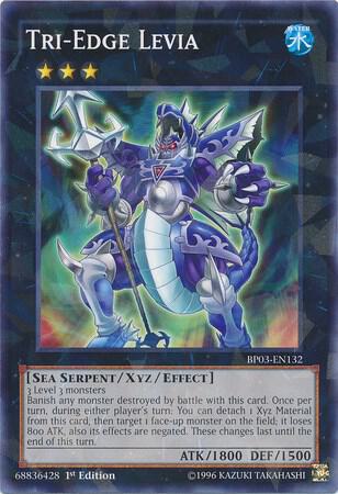 shatterfoil yugioh cards BP03-EN132 Tri-Edge Levia : Shatterfoil Rare 1st Edition Mint YuGiOh Card