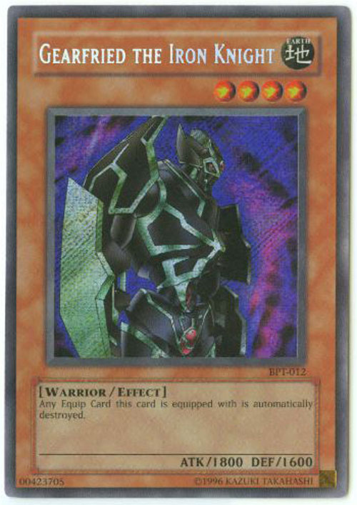 Yu-Gi-Oh Card - BPT-012 - GEARFRIED THE IRON KNIGHT (secret rare holo)