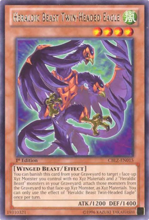 Yu-Gi-Oh Card - CBLZ-EN015 - HERALDIC BEAST TWIN-HEADED EAGLE (rare): BBToyStore.com - Toys, Plush, Trading Cards, Action Figures & Games online retail store shop sale Yu-Gi-Oh Card - CBLZ-EN015 - HERALDIC BEAST TWIN-HEADED EAGLE (rare): BBToyStore.com - Toys, Plush, Trading Cards, Action Figures & Games online retail store shop sale