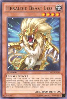 Yu-Gi-Oh Card - CBLZ-EN017 - HERALDIC BEAST LEO (rare)