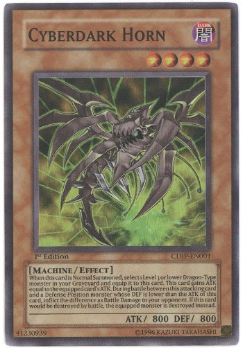 Yu-Gi-Oh Card - CDIP-EN001 - CYBERDARK HORN (super rare holo ...
