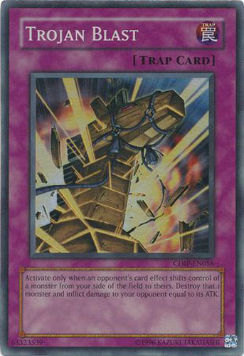 Yu-Gi-Oh Card - CDIP-EN056 - TROJAN BLAST (super rare holo)