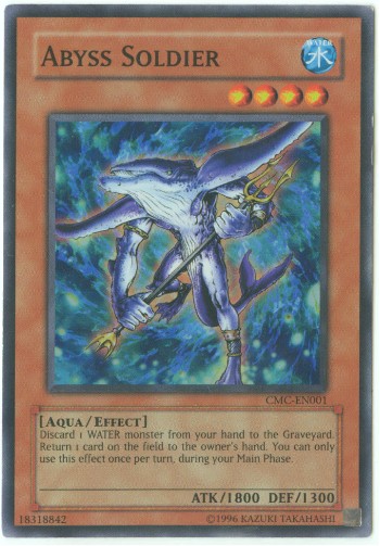 Yu-Gi-Oh Card - CMC-EN001- ABYSS SOLDIER (super rare holo)
