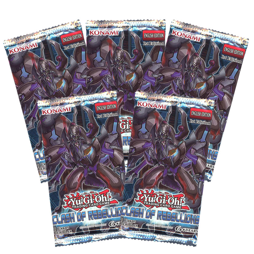 Yu-Gi-Oh Cards - Clash of Rebellions - Booster Packs (5 Pack Lot)