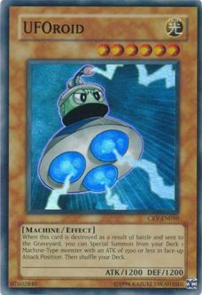 Yu-Gi-Oh Card - CRV-EN010 - UFOROID (super rare holo)