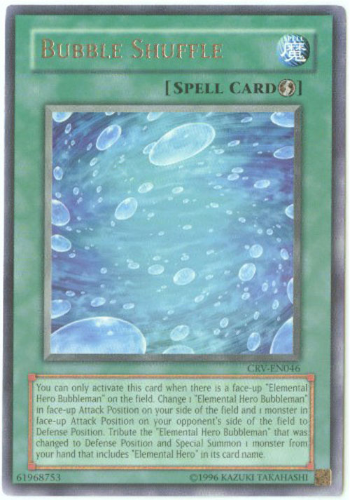 Yu-Gi-Oh Card - CRV-EN046 - BUBBLE SHUFFLE (rare)