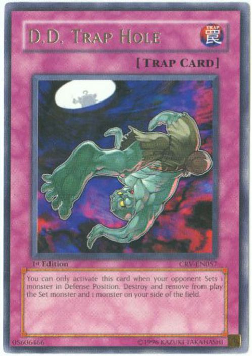 yu gi oh card crv en057 d d trap hole rare bbtoystore com