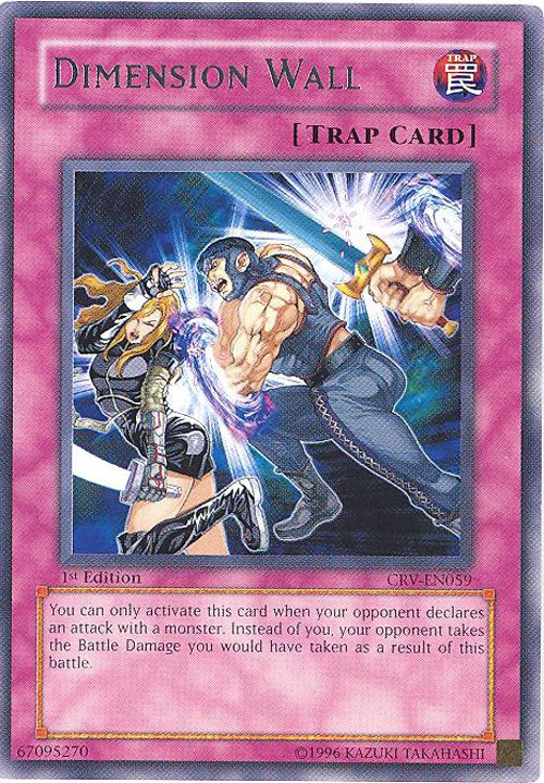 Yu-Gi-Oh Card - CRV-EN059 - DIMENSION WALL (rare)