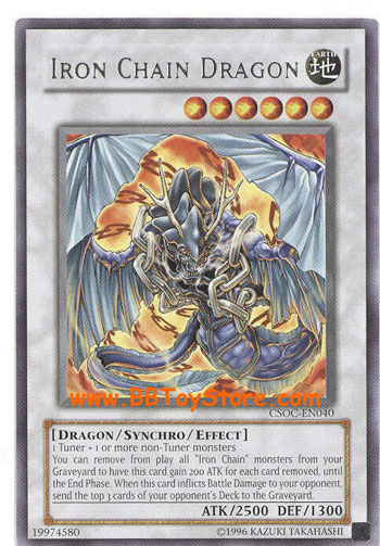 Yu-Gi-Oh Card - CSOC-EN040 - IRON CHAIN DRAGON (rare