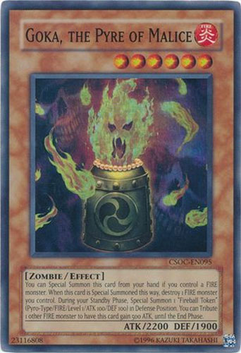 Yu-Gi-Oh Card - CSOC-EN095 - GOKA, THE PYRE OF MALICE (super rare holo)