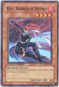 Yu-Gi-Oh Card - CSOC-ENSP1 - ROSE, WARRIOR OF REVENGE (super rare holo)