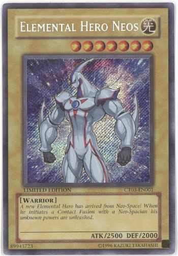Yu-Gi-Oh Card - CT03-EN001 - ELEMENTAL HERO NEOS (secret rare holo)
