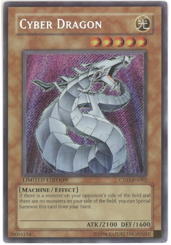 Yu-Gi-Oh Card - CT03-EN002 - CYBER DRAGON (secret rare holo)