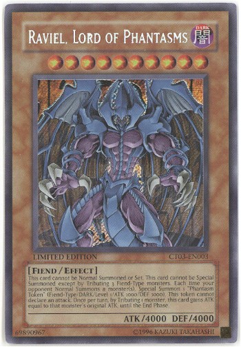Yu-Gi-Oh Card - CT03-EN003 - RAVIEL, LORD OF PHANTASMS (secret rare holo)
