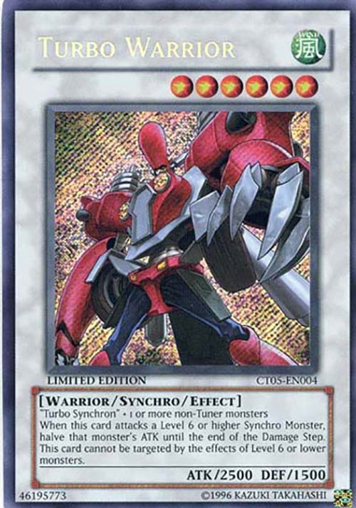 Yu-Gi-Oh Card - CT05-EN004 - TURBO WARRIOR (secret rare holo)