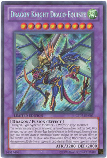 Yu-Gi-Oh Card - CT07-EN003 - DRAGON KNIGHT DRACO-EQUISTE (secret rare holo)