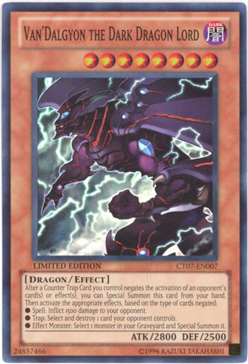 Yu-Gi-Oh Card - CT07-EN007 - VAN'DALGYON THE DARK DRAGON LORD (super rare holo)